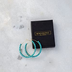 turquoise jewlwey dangling hoops natural stone hoop earrings for women turquoise jewelry tortoise