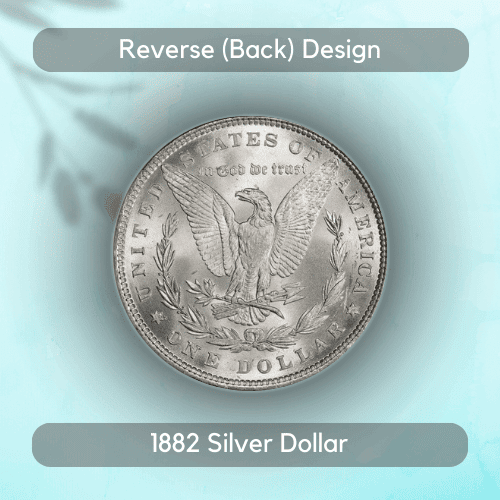 Reverse 1882 silver dollar