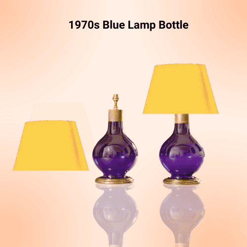 1970s Blue Lamp Bottle