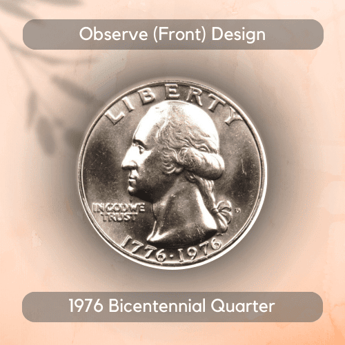 1976 Bicentennial Quarter observe