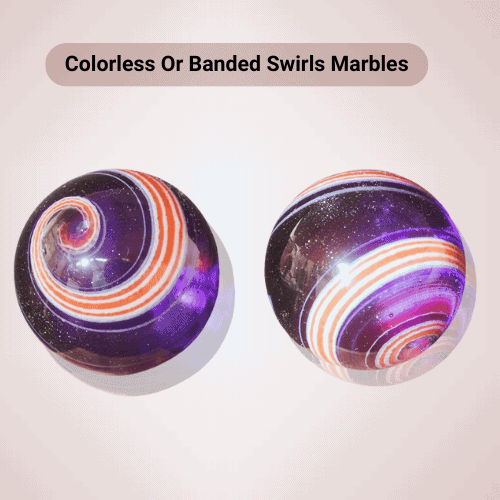 Colorless Or Banded Swirls Marbles
