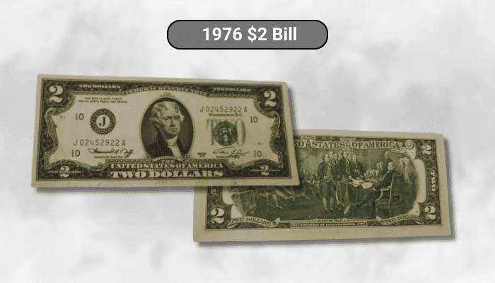 Design And Identificatio of 1976 2 Dollar Bill