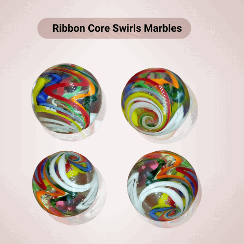 Ribbon Core Swirls Marbles