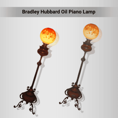 Bradley Hubbard Oil Piano Lamp