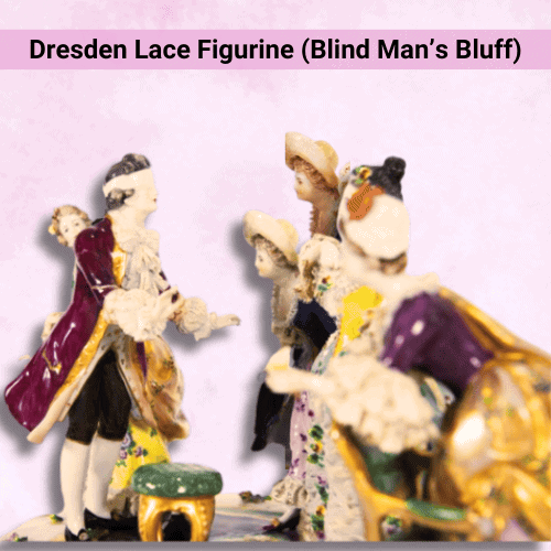 Dresden Lace Figurine Blind Man’s Bluff