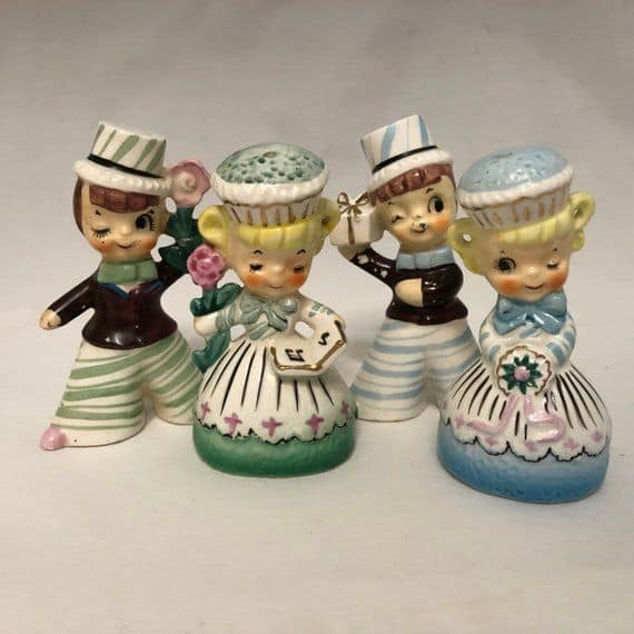 Enesco Sweet Shoppe Vintage Ceramic Salt and Pepper Shakers