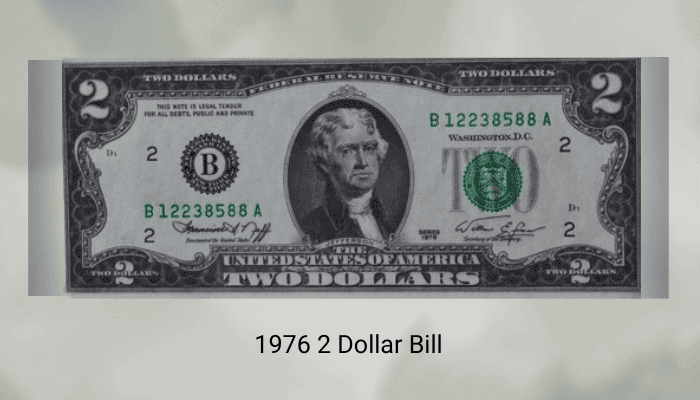Market Value Of 1976 2 Dollar Bills