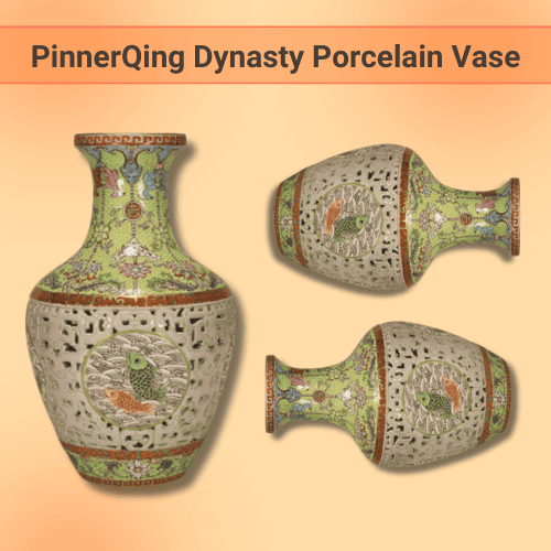 PinnerQing Dynasty Porcelain Vase