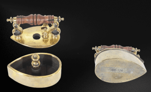 Antique Irons Value - Rare Small Ornate Scottish Box Iron