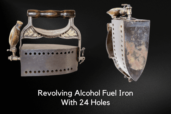 Antique Irons Value - Revolving Alcohol Fuel Iron with 24 holes