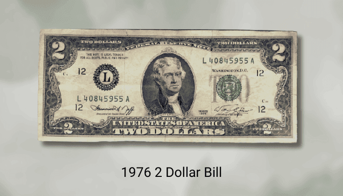The 1976 2 Dollar Bill