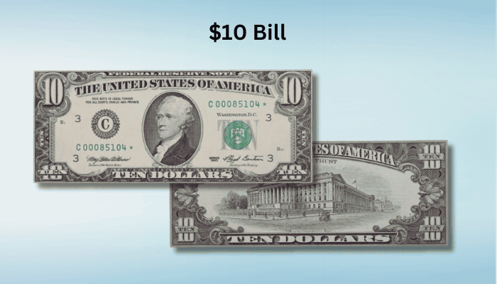 10 Dollar bill