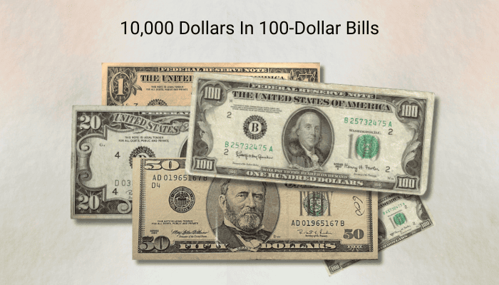 10,000 Dollars In 100-Dollar Bills