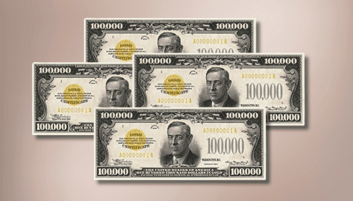 100,000 Dollar Bill