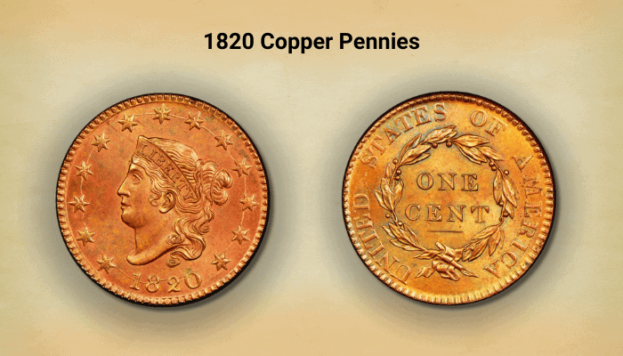 1820 Copper Pennies