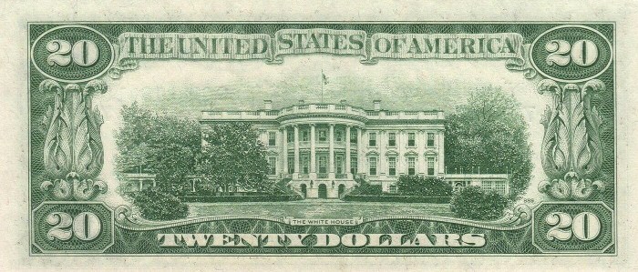 1950 $20 bill reverse