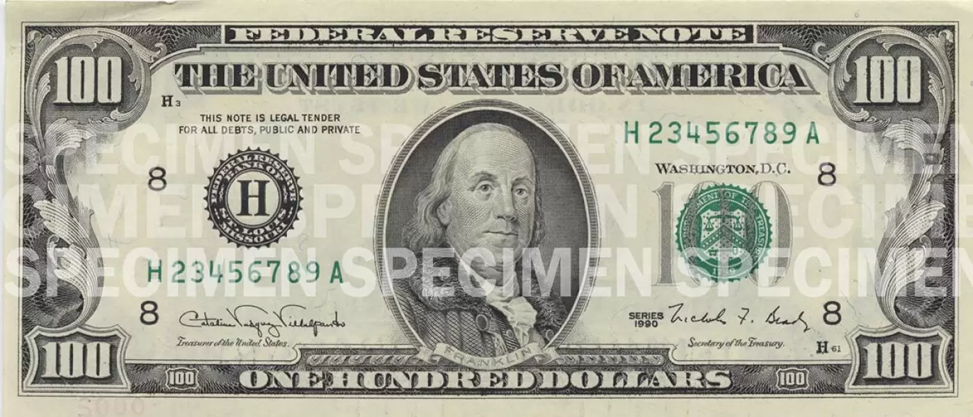1996 $100 Bill