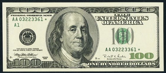 1996 $100 bill
