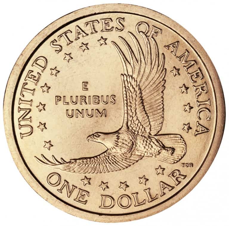 Sacagawea Golden Dollar Coin reverese
