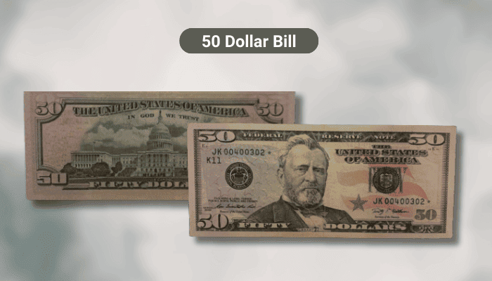 50 Dollar Bill Since 1913