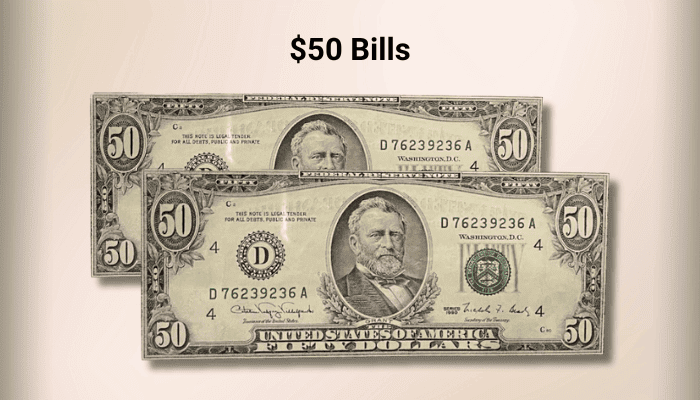 Production Of $50 Bills