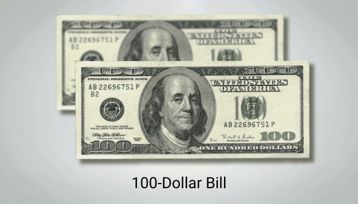 Series 1996 100 Dollars Bill