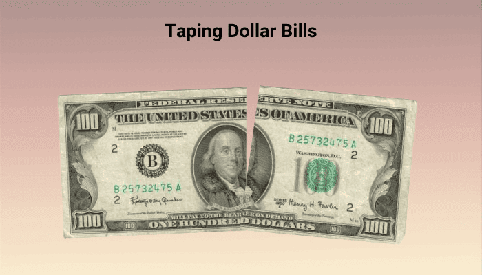 Taping Dollar Bills