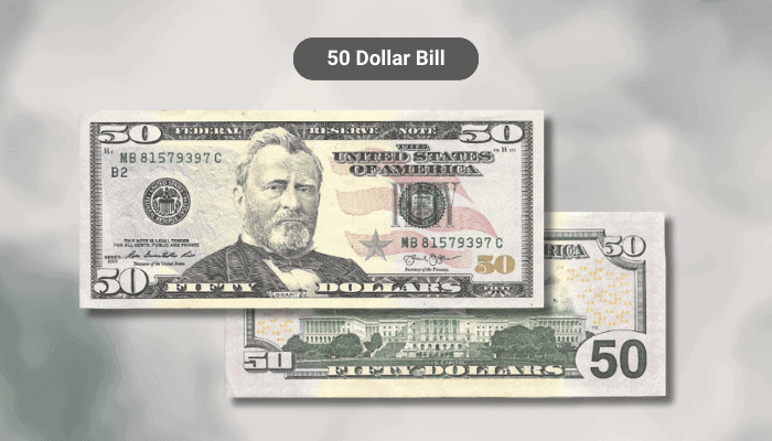 Ulysses S Grant on 50 Dollar Bill