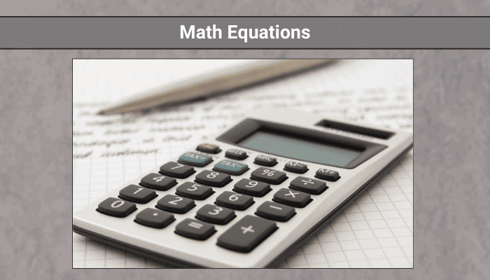 Using Math Equations