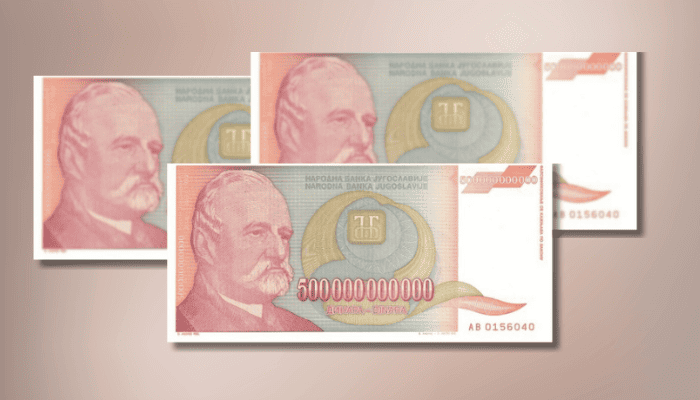 yugoslavia dollar bill