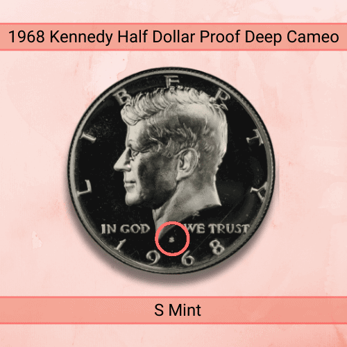 1968 S Kennedy Half Dollar Proof Deep Cameo