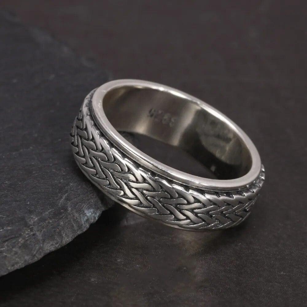 Vintage Style Sterling Silver Spinner Rings Chronicle Collectibles