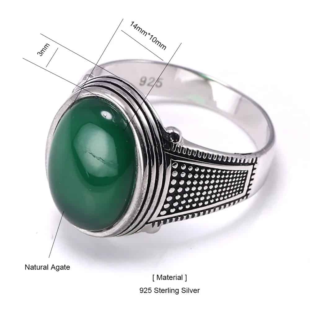 Sterling Silver Men Black Stone Ring | Turkish Rings Men Silver 925 - 925  Sterling - Aliexpress