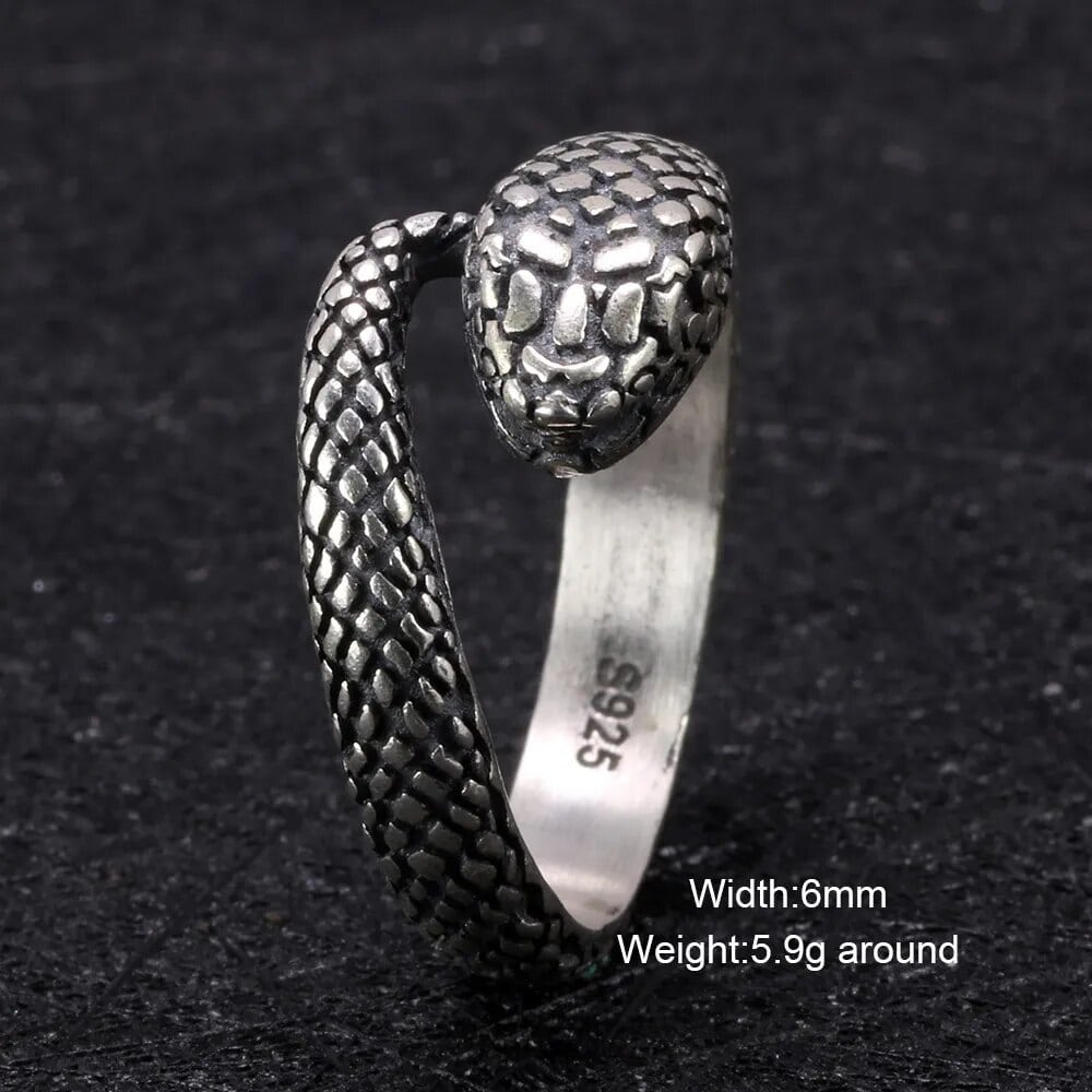 Buy CLARA 925 Silver Swiss Zircon Bling Snake Finger Ring with Adjustable  Band for Women Online