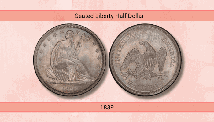 1839 Seated Liberty Half Dollar 